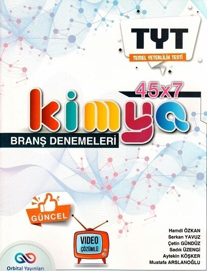 Orbital Yayınları TYT Kimya 45 x 7 Branş Denemeleri