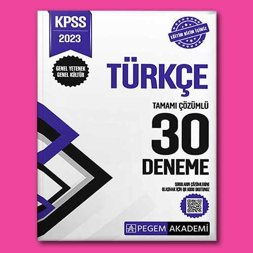 2023 KPSS Genel Kültür Genel Yetenek Türkçe 30 Deneme